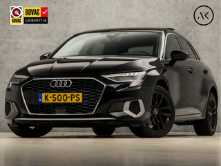 Audi A3 Sportback 30 TFSI Sport Automaat (SCHUIFDAK, BLACK EDITION, APPLE CARPLAY, GROOT NAVI, ADAPTIVE CRUISE, SFEERVERLICHTING, GETINT GLAS, SPORTSTOELEN, DAKRAILS, LED KOPLAMPEN, NIEUWSTAAT)