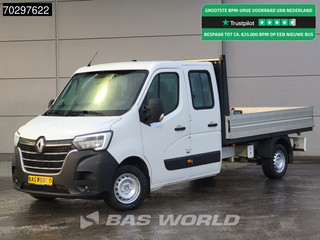 Renault Master 150PK Open Laadbak Dubbel Cabine 150PK Airco LED Euro6 Pritsche Pickup Open Box Airco