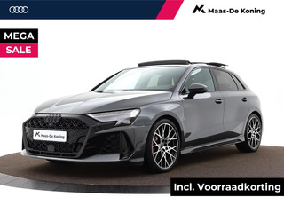 Audi RS3 Sportback 2.5 TFSI 400 PK · RS-sportuitlaatsysteem · Glazen Panoramadak · SONOS Premium 3D · Topsnelheid 280 km/h · Adaptief onderstel, Audi Drive Select · MEGA Sale