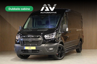 Ford Transit 350 2.0 TDCI L3H2 165 PK AUT Limited DC | Dubbel Cabine | 7-Zitter | 360 Camera | ACC | Navigatie | Bi-Xenon | Lane assist | BLIS | CarPlay | Stoelverwarming | Stuurwielverwarming