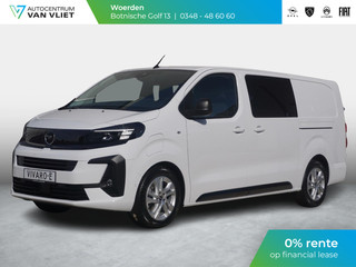 Opel Vivaro Electric 75 kWh Dubbele Cabine | 2x schuifdeur | 0% rente | 8 jaar garantie | Dynamic Surround View Pakket| Comfort Pakket | Exterieur Pakket | Winterpakket | Apple Carplay | rondom zicht camera's | LM velgen | Dodehoek detectie | parkeersensoren voor & achter | betimmering | rijklaarprijs