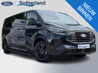 Ford Transit Custom 320 2.5 PHEV L2H1 Black Platinum DC ZUID | Ford Voorraad  | Prijs is excl. BTW incl. BPM  | incl. €4.422,- korting! | Dubbele cabine Snoeks leder | Full led | Dubbele zij-schuifdeur | Direct uit voorraad leverbaar! | Full options