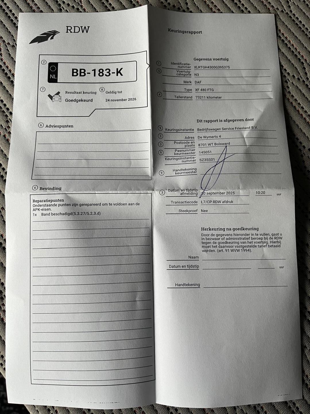 Hoofdafbeelding DAF XF480