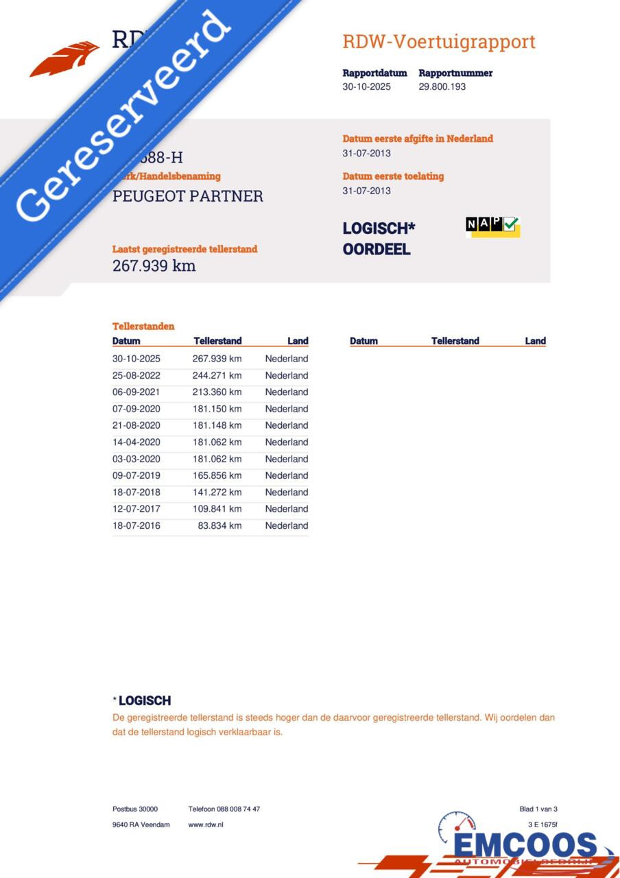 Hoofdafbeelding Peugeot Partner