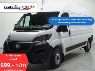 Fiat Ducato 2.2 MultiJet 140 pk L3H2 All-In Operational Lease, Airco, Cruise Control, Multistuur, PDC achter, 3-Zits, Nieuw