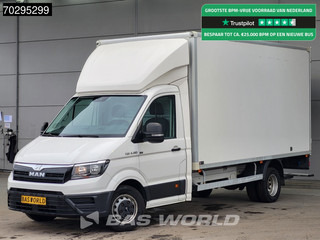 MAN TGE 4.180 Dubbellucht Bakwagen Achterdeuren ACC Navi Airco Euro6 Meubelbak Koffer Airco