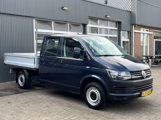 Volkswagen Transporter 2.0 TDI L2H1 DC 4Motion 4x4 Euro 6 Pick-up Dubbele cabine open laadbak met Airco trekhaak 2500 kg 6-Persoons Telefoonverbinding 1e eigenaar Dealer onderhouden