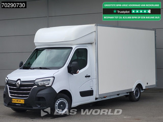 Renault Master 145PK Bakwagen Lowliner Achterdeuren Airco Cruise Euro6 Meubelbak Plancher Foodtruck Paardenwagen 17m3 Airco Cruise control
