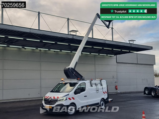 Renault Trafic 145pk Hoogwerker 11,4meter Werkhoogte LED Airco Cruise Werkplaatsinrichting Euro6 Nacelle Arbeitsbühne Klubb K21B Hubarbeitsbühne 5m3 Airco Cruise control