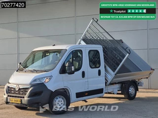 Opel Movano 140PK 3 zijdige Kipper Dubbel Cabine Trekhaak Airco Cruise Tipper Benne Kipper 2m3 Airco Dubbel cabine Trekhaak Cruise control