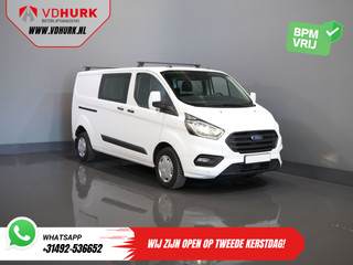 Ford Transit Custom 2.0 TDCI L2 Trend DC Dubbel Cabine BPM VRIJ! Stoelverw./ Carplay/ 2.7t Trekverm./ Navi/ PDC/ Cruise