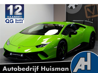 Lamborghini Huracán 5.2 V10 LP640-4 Performante 471kW/640pk DCT7 CARBON BUCKET SEATS + NAVIGATIE + LIFT + KERAMISCHE REMMEN + CENTRE LOCKS + FORGED CARBON INTERIEUR + ACHTERSPOILER + ALA + ALCANTARA + LED VERLICHTING + CAMERA + 20" LM-VELGEN!!