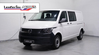 Volkswagen Transporter 2.0 TDI 110 pk L2 Dubbel Cabine 2x Schuifdeur NAP, Trekhaak, Airco, Cruise Control, 5-Zits, 1e Eigenaar