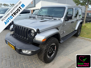 Jeep Wrangler 2.2D Sahara Unlimited 200Pk OUTLAW 4WD, MOPART LV MUD, LEDER, BOMVOL OPTIE !!! GRIJS KENTEKEN