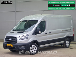 Hoofdafbeelding Ford Transit Ford Transit 165pk Automaat Limited Dubbele schuifdeur L3H2 ACC 360camera Navi CarPlay Xenon Camera 11m3 Airco