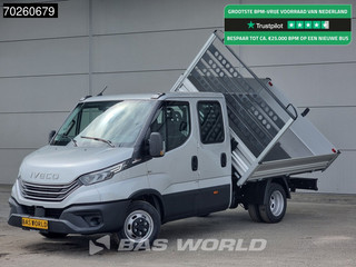 Iveco Daily 35C21 3 zijdige Kipper Dubbel Cabine 210PK 3.0L Dubbellucht Airco Cruise LED Camera Tipper Benne Kieper 2m3 Airco