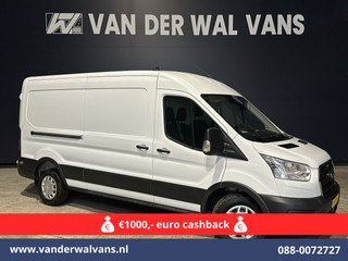 Ford Transit 2.0 TDCI 130pk L3H2 Euro6 Airco | Navigatie | Stoelverwarming | Camera | Apple Carplay | Android Auto LED, cruisecontrol, parkeersensoren, verwarmde voorruit, 2500kg trekvermogen