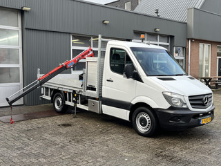 Mercedes-Benz Sprinter 314 2.2 CDI 366 Automaat Maxilift 110.2 laadkraan Airco Trekhaak 3500 kg 3-Persoons Gereedschapskist 1e eigenaar ex Overheid Kraan Pick-up Euro 6 Open laadbak P-up Bakwagen Kraan Autolaadkraan