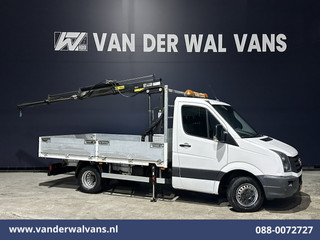 Volkswagen Crafter 2.0 TDI Pick up Open Laadbak 1000kg KRAAN HIAB 033 Dubbel Lucht Airco | 3000kg Trekhaak | Cruisecontrol, Bijrijdersbank