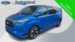 Ford Transit Custom 320 2.5 PHEV L2H1 Sport DC 233pk | 0,99% Renteactie! | Dubbele Cabine | Dubbele zijschuifdeur | Inklapbare trekhaak | 19 inch lichtmetalen Sport velgen (mat zwart) | Verwarmbaar stuurwiel | Navigatie systeem
