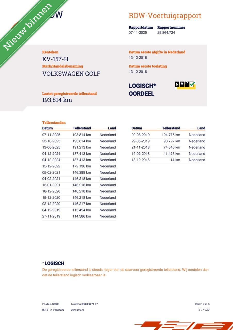 Hoofdafbeelding Volkswagen Golf