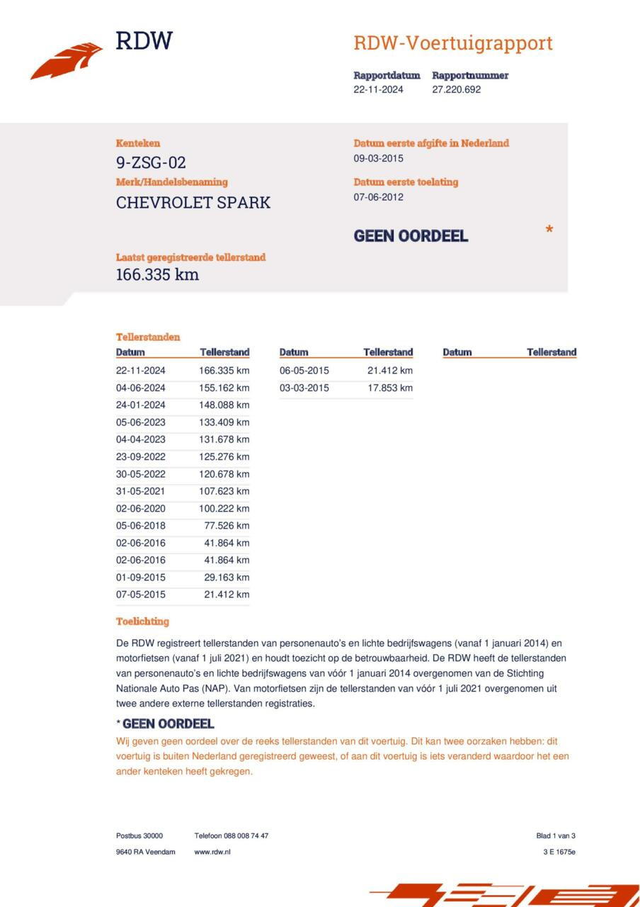 Hoofdafbeelding Chevrolet Spark