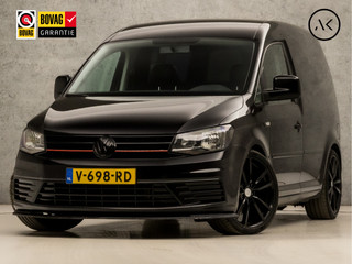 Volkswagen Caddy 2.0 TDI L1H1 BMT Black Sport (APPLE CARPLAY, NAVIGATIE, LEDER, AIRCO, TREKHAAK, ZIJSCHUIFDEUR, CRUISE, LM VELGEN, GETINT GLAS, NIEUWSTAAT)