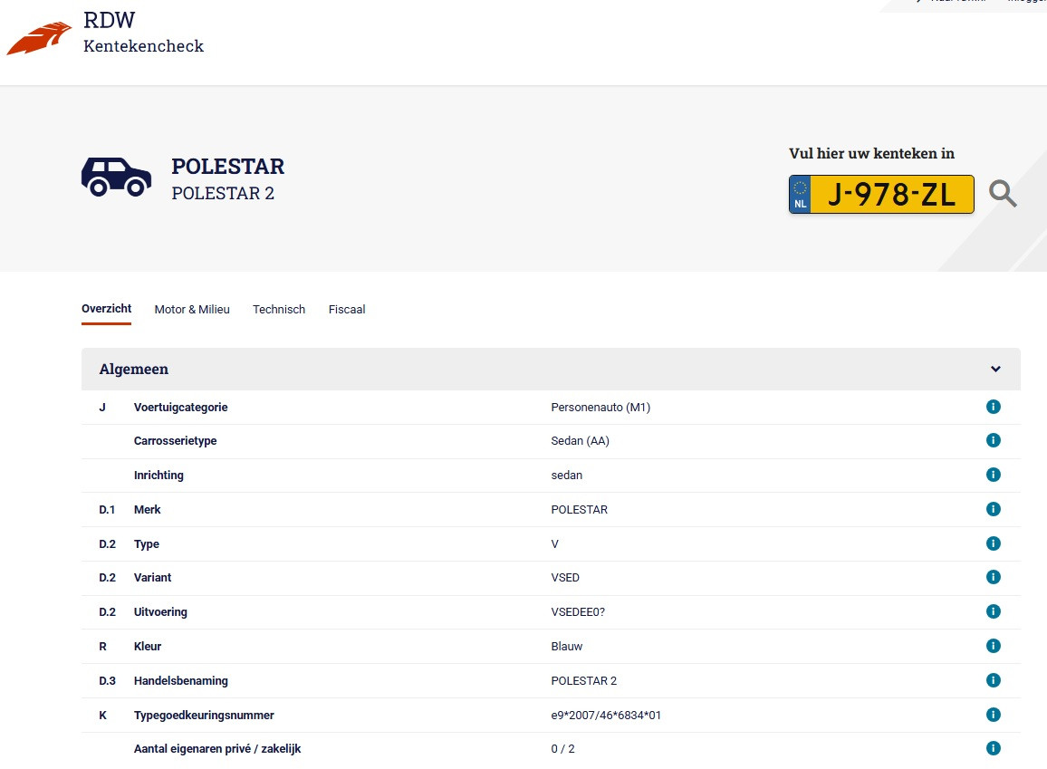 Hoofdafbeelding Polestar 2