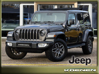 Hoofdafbeelding Jeep Wrangler Jeep Wrangler 4xE 380 4wd Autom. Sahara My Sky Dak CLIMA / LEER / ADAPT. CRUISE