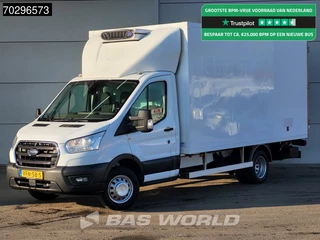 Ford Transit 170pk Koelwagen Laadklep Zijdeur Dubbellucht Carrier Viento 300 Airco Cruise Camera D'Hollandia Euro6 Bakwagen Gekoeld Koel Koeler Kühl Kühler Kühlwagen Kühlkoffer Airco Cruise control