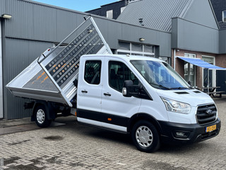 Ford Transit 350 2.0 TDCI DC 3-zijdenkipper Airco Cruise controle Trekhaak 2800kg Telefoonvoorbereiding Navigatie Kipper Kieper 7-Persoons Euro 6 open laadbak P-up Bakwagen Bpm vrij voor particulier gebruik!!