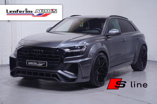 Audi Q8 55 TFSI quattro Prior bodykit en tuning 430PK pano digi-cockpit Vossen 23"lmv head-up keyless entry en start Matrix verlichting  4-zone clima ACC black-line B&O 360 Camera Led-verlichting lane-assist