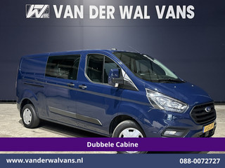 Ford Transit Custom 2.0 TDCI 131pk L2H1 Dubbele Cabine Euro6 Airco | 2x zijdeur | 5-Zits | Navigatie | 2800kg Trekhaak Apple Carplay, Android Auto, LED, Cruisecontrol, Parkeersensoren, Stoelverwarming