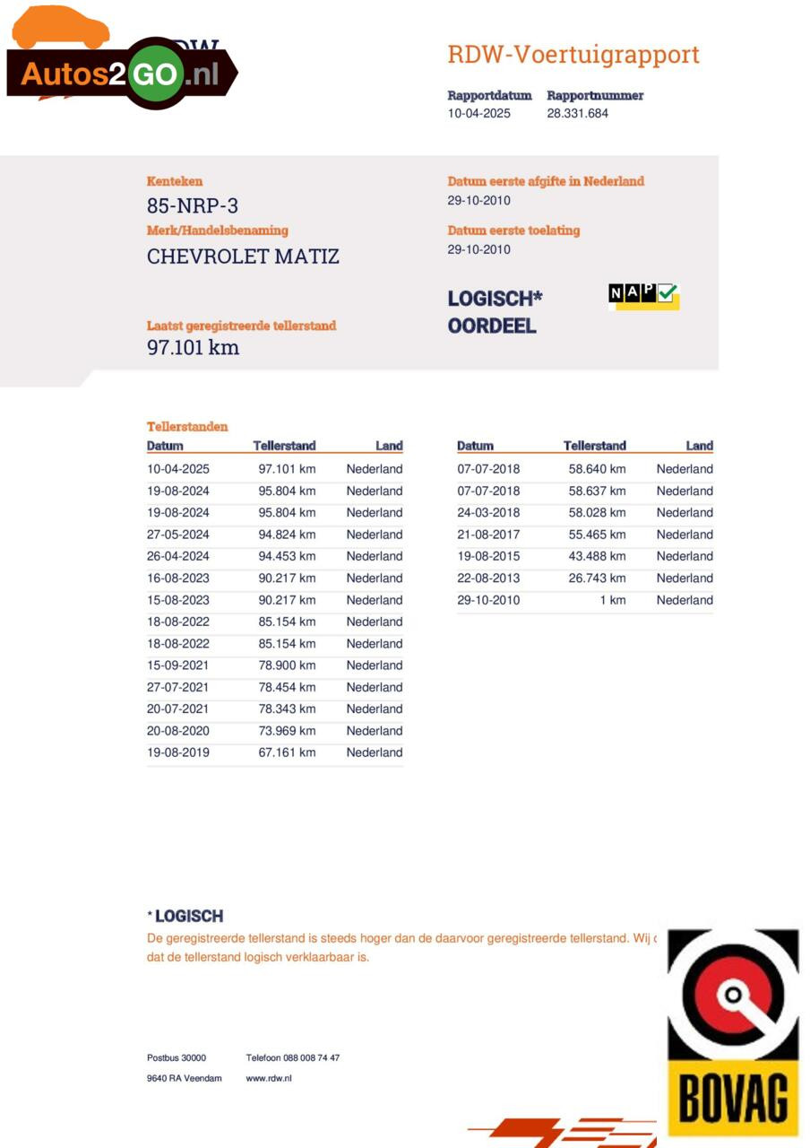 Hoofdafbeelding Chevrolet Matiz