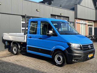 Volkswagen Crafter 35 2.0 TDI L3 DC Airco Cruise controle Euro 6 Pick-up Telefoonverbinding Voorruit verwarming 6-persoons Open laadbak Pick-up p-up Bakwagen 1e eigenaar