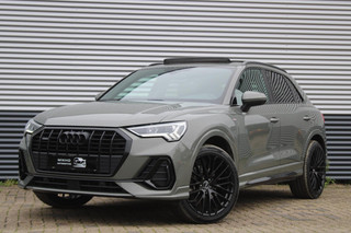 Audi Q3 40 TFSI quattro | 3x S-Line | Panoramadak | Trekhaak | Camera | Black optik | Dode hoek | Chronos grijs | Apple carplay |