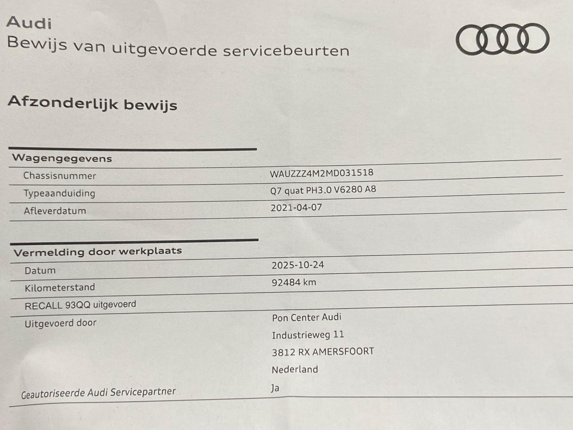 Hoofdafbeelding Audi Q7