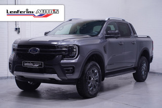 Ford Ranger 3.0 TDCi 240 pk V6 Wildtrack 2-Zits Navi, LED, Elek. Rollcover Laadruimte, 360 Camera, Leder Zwart, Trekhaak 3.500 kg, Nieuw