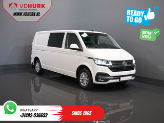 Volkswagen Transporter 2.0 TDI 150 pk Aut. L2 DC Dubbel Cabine BPM VRIJ! Ready2Go 2xSchuifdeur/ Adapt Cruise/ LED/ Standkachel/ Stoelverw./ Carplay/ Camera/ LMV