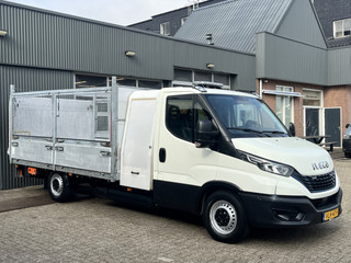 Iveco Daily 35S14N Automaat met Laadklep Luchtvering Airco Cruise controle 3-Persoons Hogeschotten Gereedschapskist Open laadbak Pick-up P-up Bakwagen 1e eigenaar Euro 6 Himatic