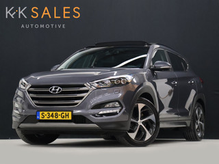 Hyundai Tucson 1.6 T-GDi Comfort 4WD *WEEKAANBIEDING* [SCHUIFKANTELDAK, VOL LEDER, CAMERA, STOELVENTILATIE + VERWARMING, CLIMATE, NAVIGATIE, NIEUWSTAAT]