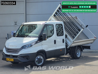 Iveco Daily 35C21 3-Zijdige Kipper Dubbel Cabine 210PK 3.0L Dubbellucht 3,5t Trekhaak ACC Airco LED Camera CarPlay Euro6 Tipper Benne Kieper Dreiseitenkipper 2m3 Airco