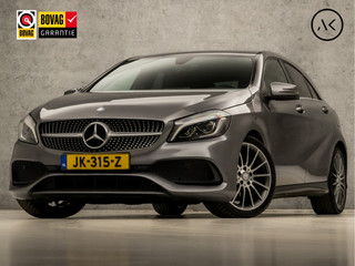 Mercedes-Benz A-Klasse 180 AMG Sport Automaat (GROOT NAVI, LEDER/ALCANTARA, DIAMOND GRILL, STOELVERWARMING, SPORTSTOELEN, PARKEERSENSOREN, NIEUWE APK, NIEUWSTAAT)