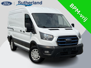 Ford E-Transit 350 L2H2 Trend 68 kWh 184pk | ZUID | Luxe versie! | Adaptieve Cruise  | Pro Power on board in laadruimte| Navigatie |  Digitale binnenspiegel | Laadruimtebescherming | Reservewiel | H7 batterij | LED laadruimteverlichting