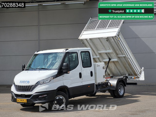 Iveco Daily 35C16 3.0L Open Laadbak met Kist Dubbel Cabine Dubbellucht 3,5t Trekhaak Airco Cruise Euro6 Pritsche Pickup Open Box Airco Trekhaak Cruise control