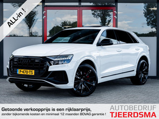 Audi Q8 60 TFSI e quattro Competition | S-Line | Bang & Olufsen | Schuif/ Kantel Dak | RS Sport Stoelen | Rundleder | Alcantara | Diamant Sticksels | Audi Sport 23'' | Stoelverwarming | Stuurwiel Verwarmd | Head-Up Display | 4x4 | LED | Camera |