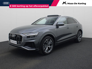 Hoofdafbeelding Audi Q8 Audi Q8 55 TFSIe 280kW/381PK quattro S Line · Panoramadak · Luchtvering · Trekhaak · Garantie tot november 2025 of 60000km