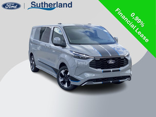 Ford Transit Custom 320 2.5 PHEV L2H1 Sport DC 233pk | 0,99% Renteactie! | Zuid | Dubbele Cabine | Dubbele zijschuifdeur | Inklapbare trekhaak | 19 inch lichtmetalen Sport velgen (mat zwart) | Verwarmbaar stuurwiel | Navigatie systeem