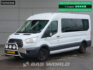 Ford Transit 125pk Personenvervoer Luchtvering Taxi Ramp Airco Cruise Standkachel Euro6 Kombi Tourer Taxi TV Passenger Transport Airco Cruise control