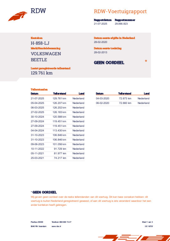 Hoofdafbeelding Volkswagen Beetle